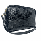 Saint Laurent Monogram Croc Embossed Lou Camera Bag