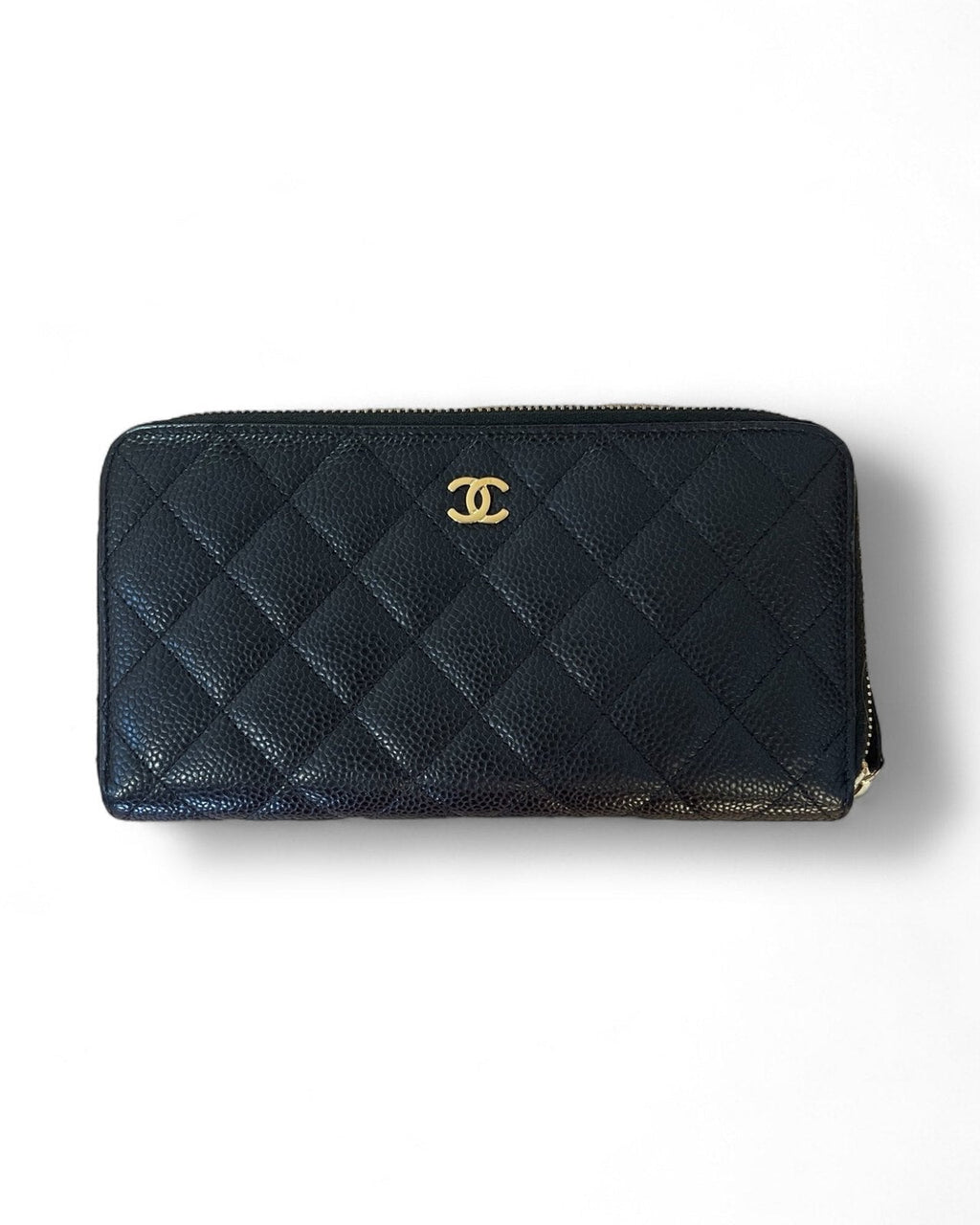 Chanel CC Matelasse Caviar Long Zippy Wallet