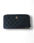 Chanel CC Matelasse Caviar Long Zippy Wallet