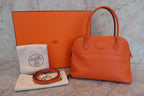 HERMES／エルメス ボリード27 ヴォーエプソン オレンジ □R刻印 ショルダーバッグ 700100069