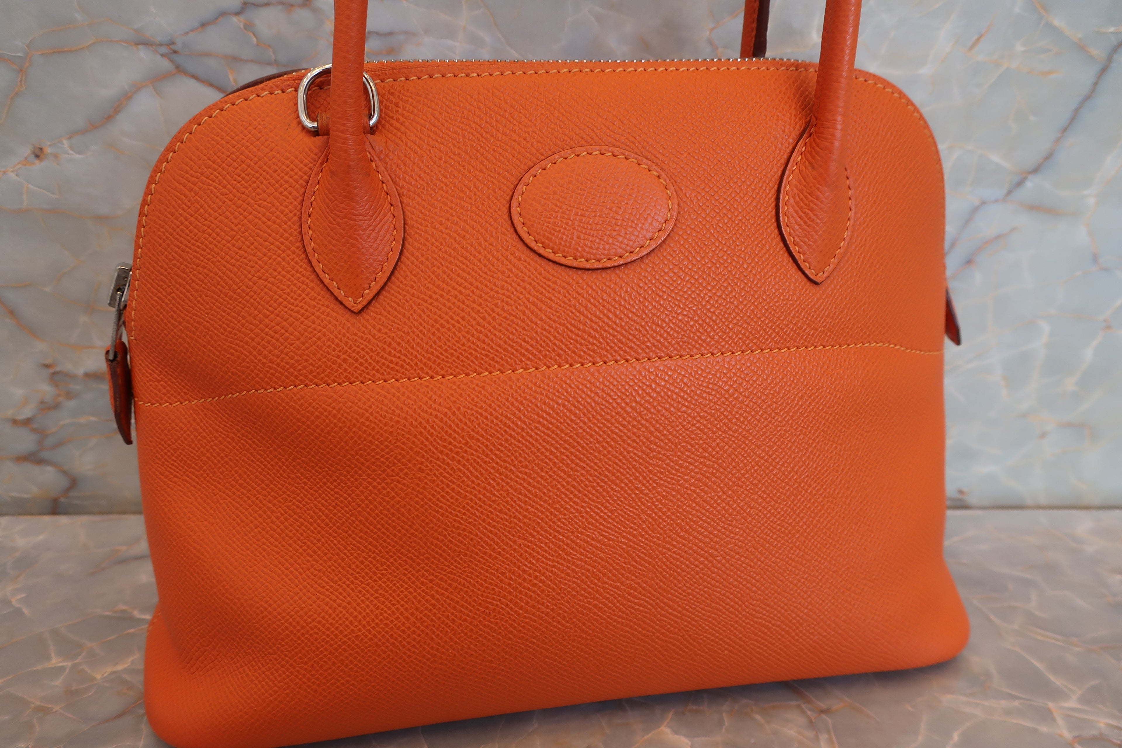 HERMES／エルメス ボリード27 ヴォーエプソン オレンジ □R刻印 ショルダーバッグ 700100069