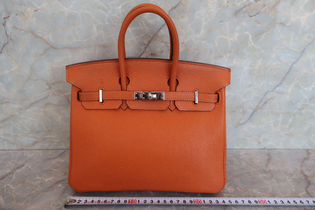 HERMES／エルメス バーキン25 トゴ オレンジ □I刻印 ハンドバッグ 700060078