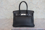 HERMES／エルメス バーキン30 トリヨンクレマンス ブラック □N刻印 ハンドバッグ 800030157