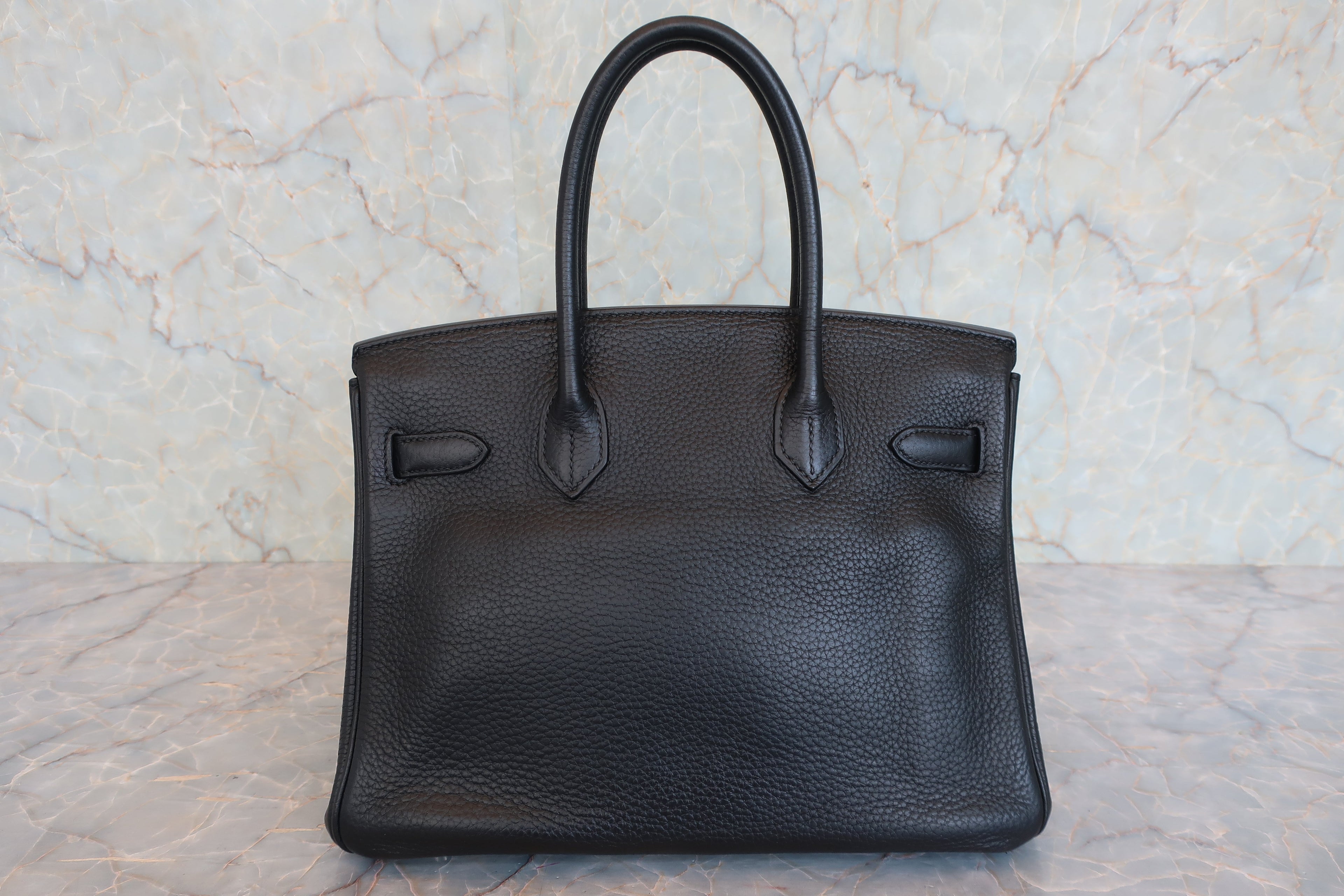 HERMES／エルメス バーキン30 トリヨンクレマンス ブラック □N刻印 ハンドバッグ 800030157