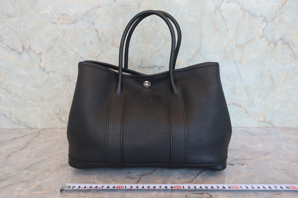 HERMES／エルメス ガーデンパーティＴＰＭ ネゴンダ ブラック □N刻印 トートバッグ 800040171