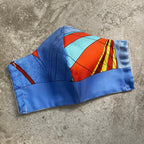 Hermes Les Folies Du Ciel Silk Scarf Face Mask