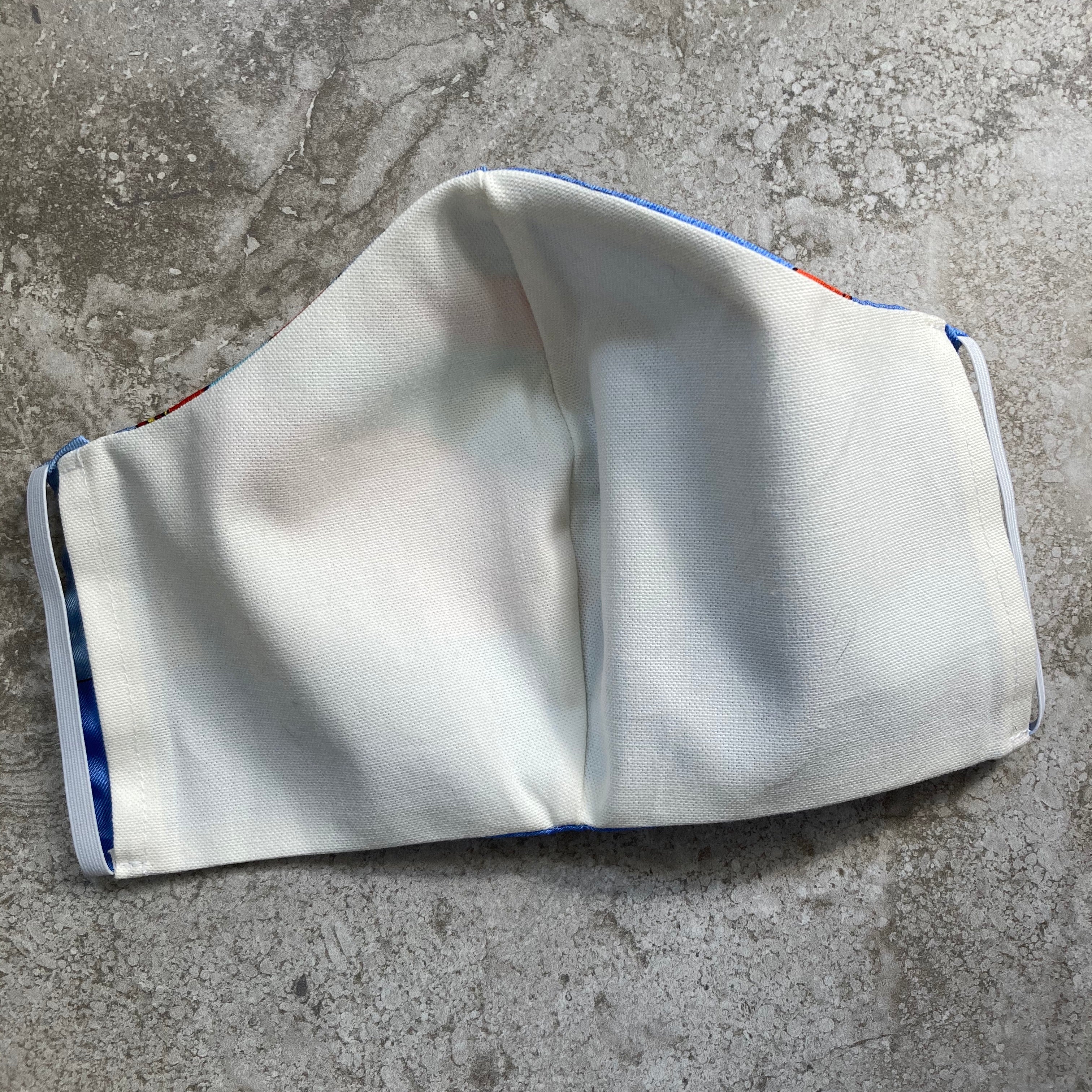 Hermes Les Folies Du Ciel Silk Scarf Face Mask
