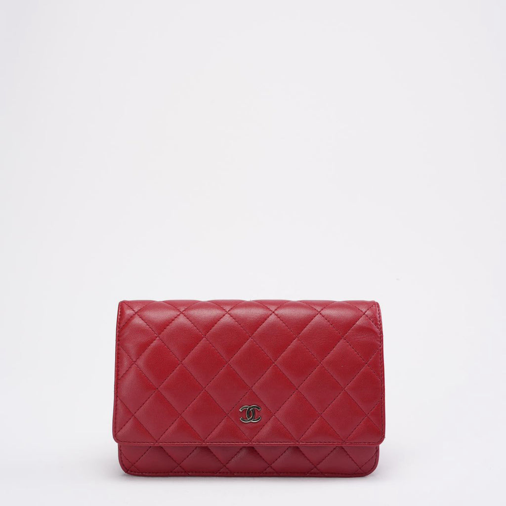 Chanel Red Lambskin Wallet on Chain (WOC) 2011