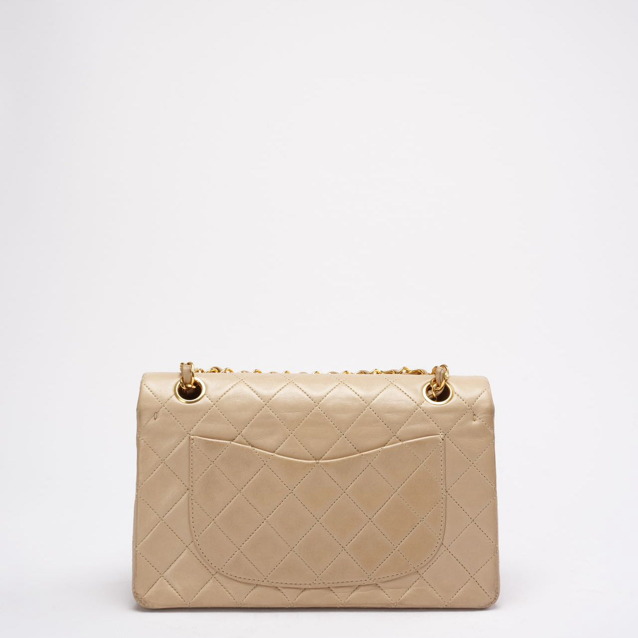 Chanel Vintage Beige Small Classic Double Flap Bag 1994