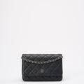 Chanel Black Caviar Leather Wallet on Chain(WOC) 2014