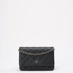 Chanel Black Caviar Leather Wallet on Chain(WOC) 2014