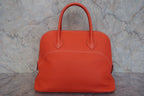 HERMES／エルメス ボリードリラックス35 ヴォーエプソン オレンジポピー T刻印 ハンドバッグ 800020055