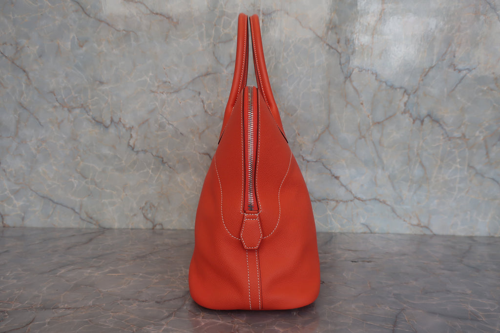 HERMES／エルメス ボリードリラックス35 ヴォーエプソン オレンジポピー T刻印 ハンドバッグ 800020055