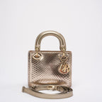 Dior Mini Lady Dior Bag Gold in Python Leather 2014