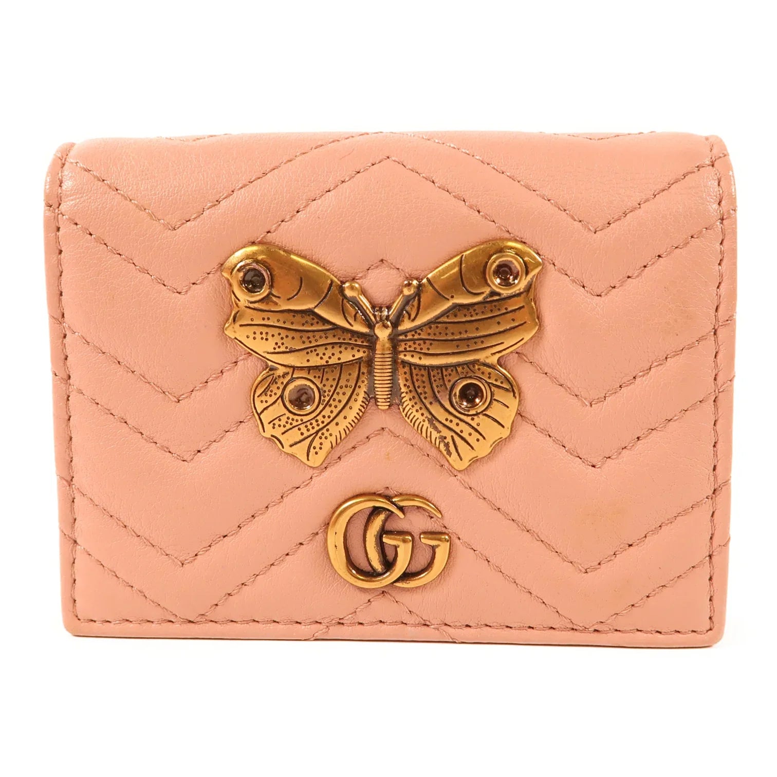 GUCCI GG Marmont Wallet Dusty Pink