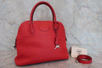 HERMES／エルメス ボリード31 トリヨンクレマンス ルージュガランス □I刻印 ショルダーバッグ 800040127