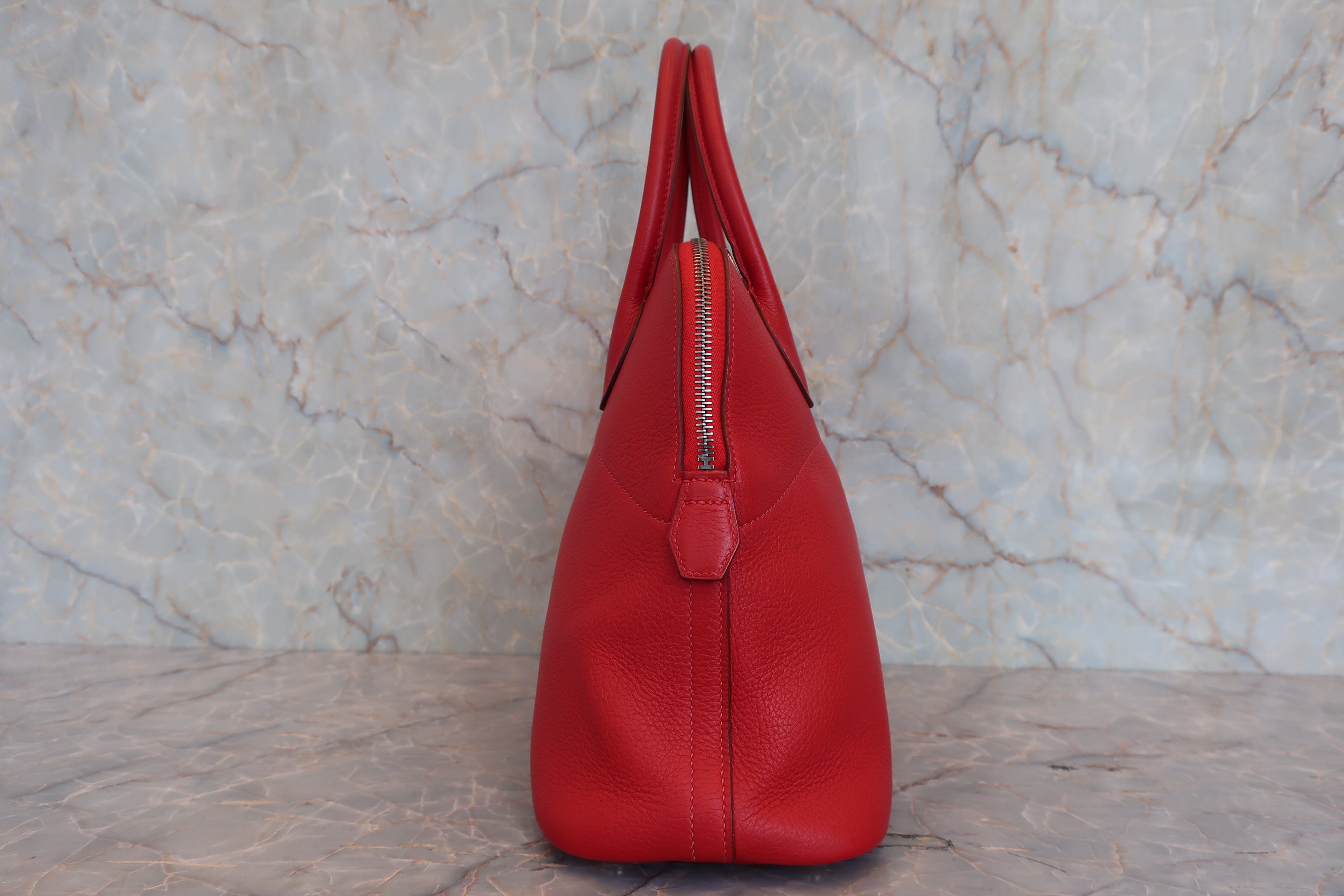 HERMES／エルメス ボリード31 トリヨンクレマンス ルージュガランス □I刻印 ショルダーバッグ 800040127