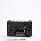 Chanel Wallet On Chain(woc) Black Camelia