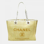 Chanel Deauville Tote Canvas Beige 2014