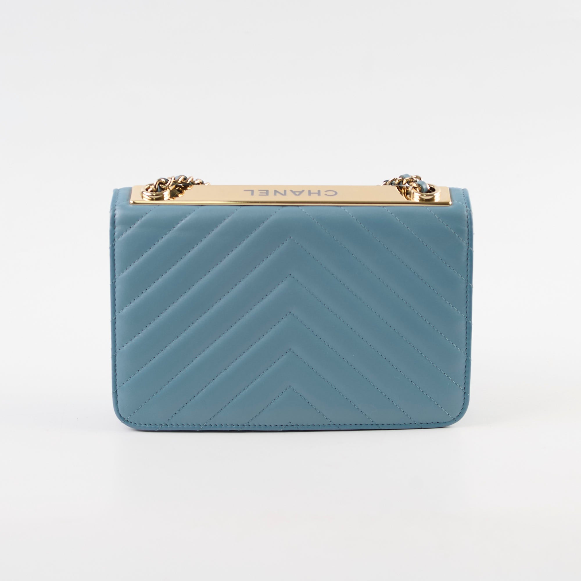 Chanel Trendy CC Wallet On Chain (WOC) Blue