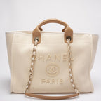 Chanel White Large Pearls Deauville Shopping Tote 2020