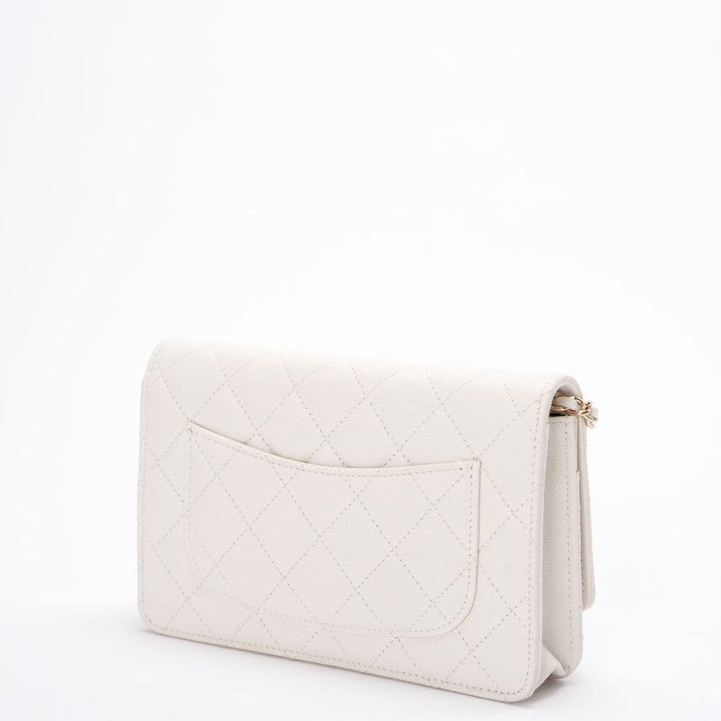 Chanel Wallet on Chain (woc) White Caviar Leather 2023