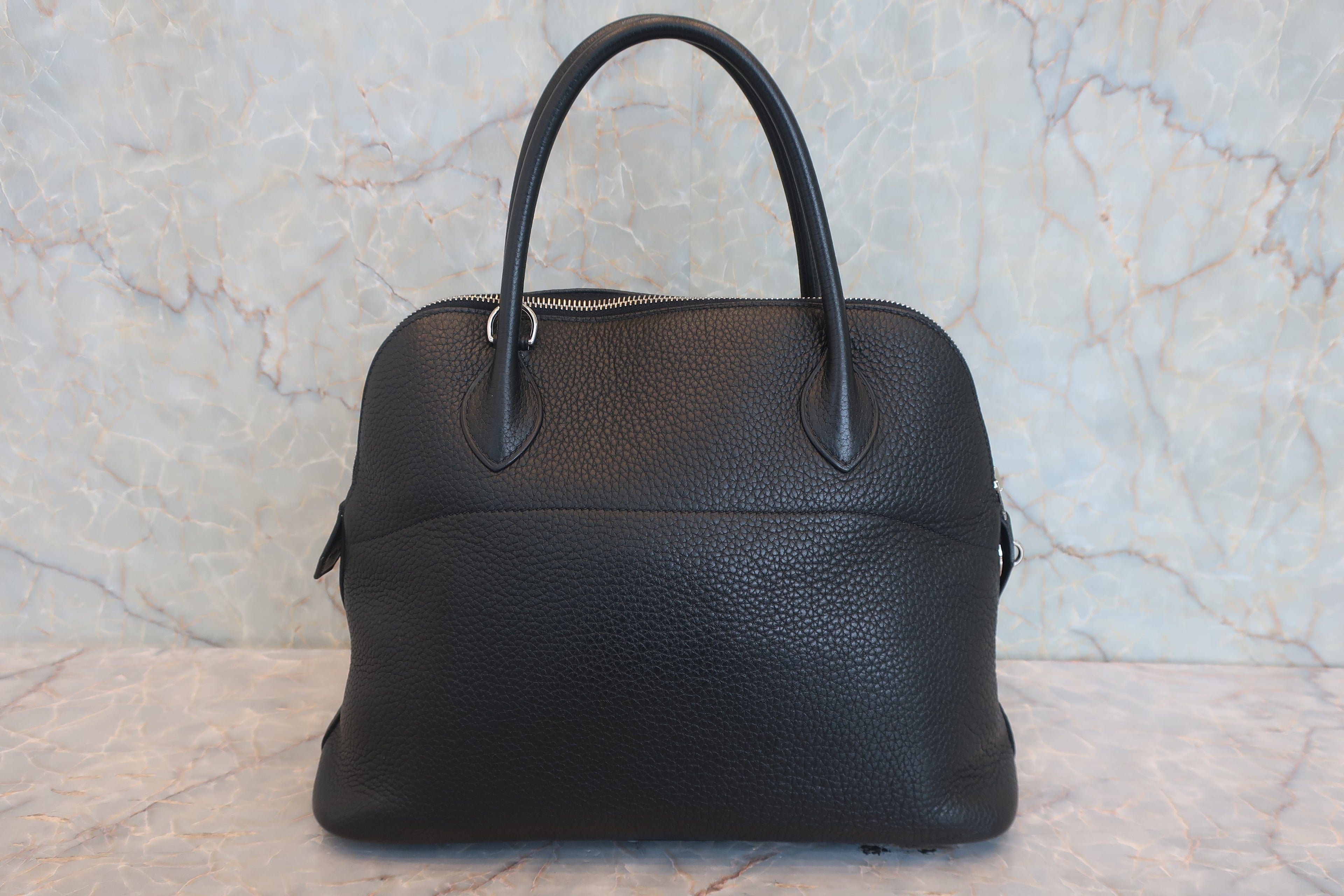 HERMES／エルメス ボリード31 トリヨンクレマンス ブラック □N刻印 ハンドバッグ 800030074