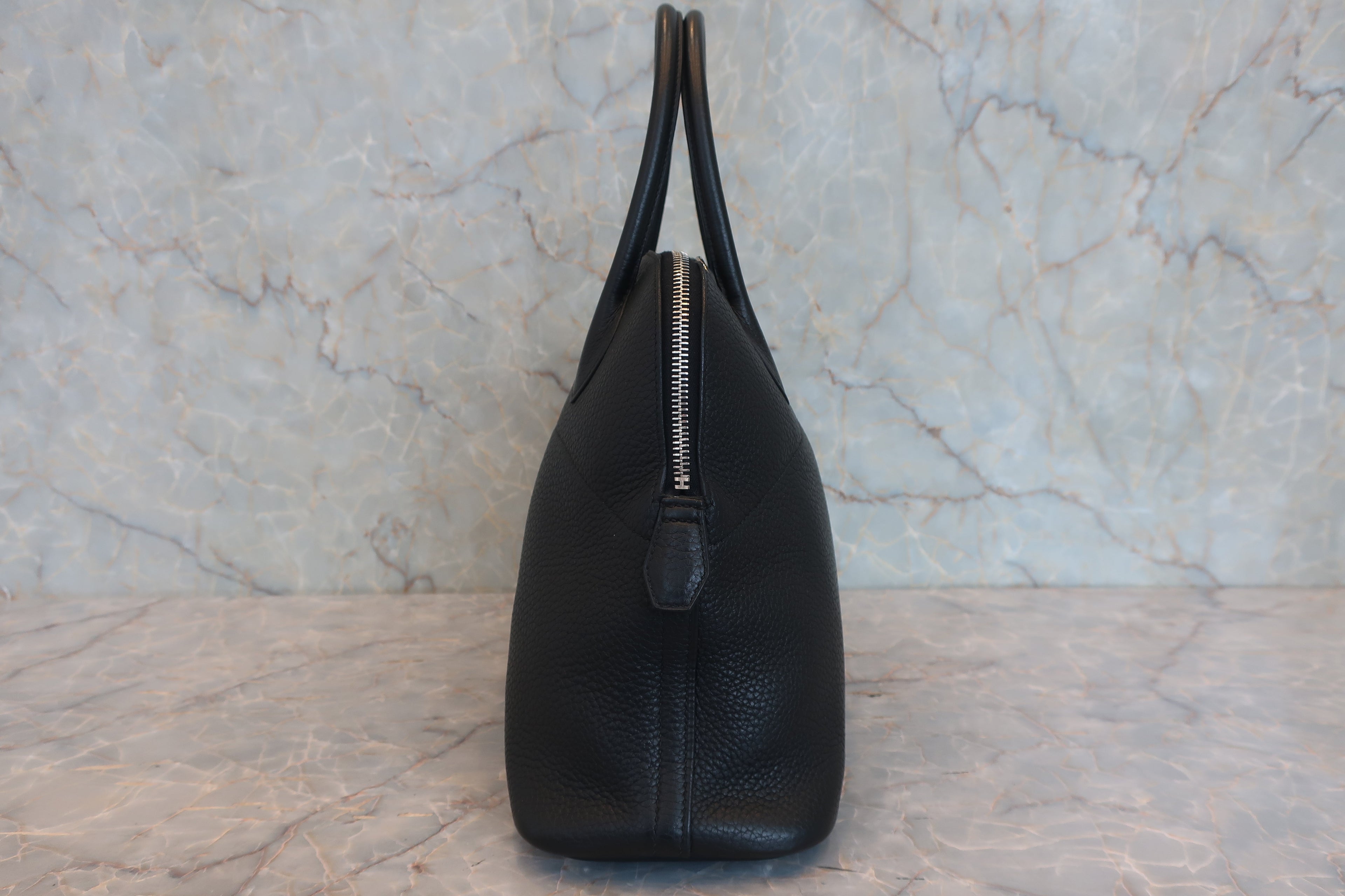HERMES／エルメス ボリード31 トリヨンクレマンス ブラック □N刻印 ハンドバッグ 800030074