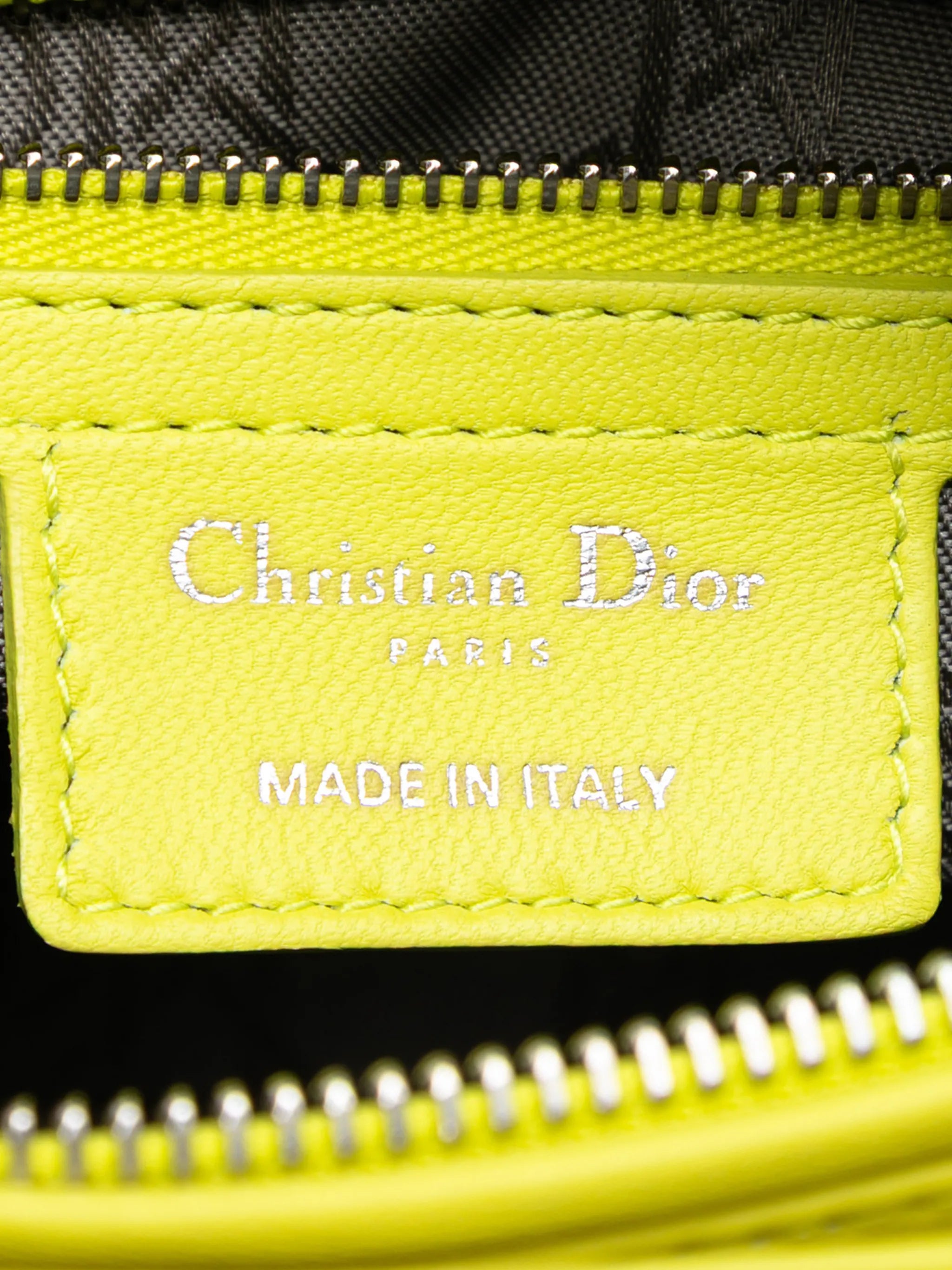 Dior Lady Dior Medium Lambskin Yellow 2013