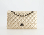 Chanel Classic Double Flap Medium Lamb Metallic Gold 2021