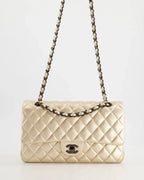Chanel Classic Double Flap Medium Lamb Metallic Gold 2021
