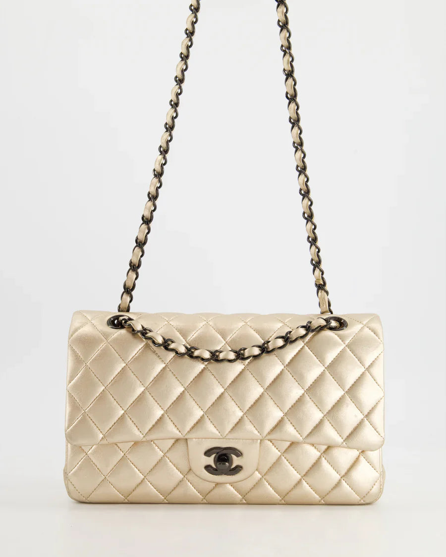 Chanel Classic Double Flap Medium Lamb Metallic Gold 2021