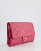 Chanel Timeless Clutch On Chain in Lambskin Pink