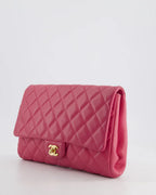 Chanel Timeless Clutch On Chain in Lambskin Pink