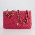Chanel Classic Jumbo Double Flap Lamb Deep Pink 2013