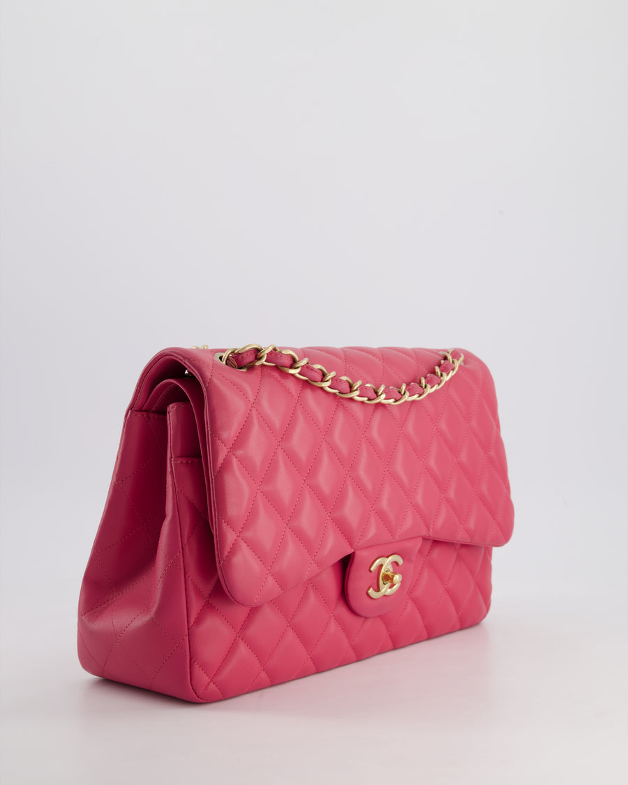 Chanel Classic Jumbo Double Flap Lamb Deep Pink 2013