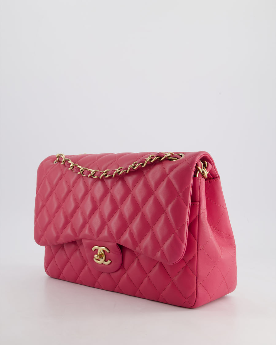 Chanel Classic Jumbo Double Flap Lamb Deep Pink 2013