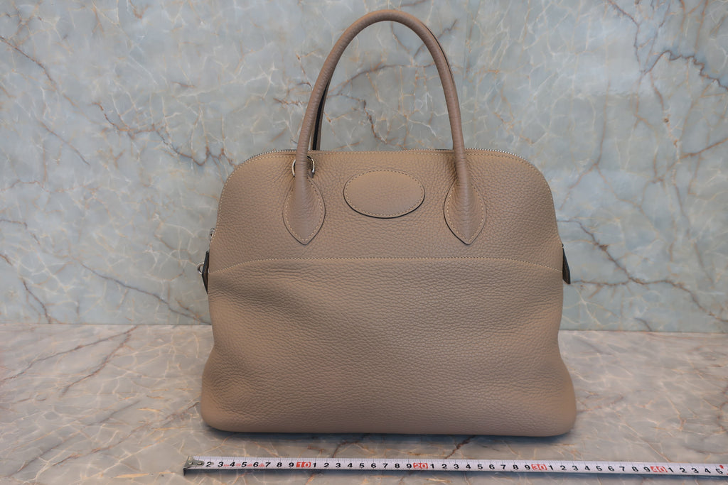 HERMES／エルメス ボリード35 トリヨンクレマンス トゥルティエールグレー T刻印 ショルダーバッグ 800020214