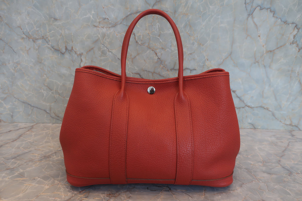 HERMES／エルメス ガーデンパーティＴＰＭ ネゴンダ ブリック □Q刻印 トートバッグ 800020103