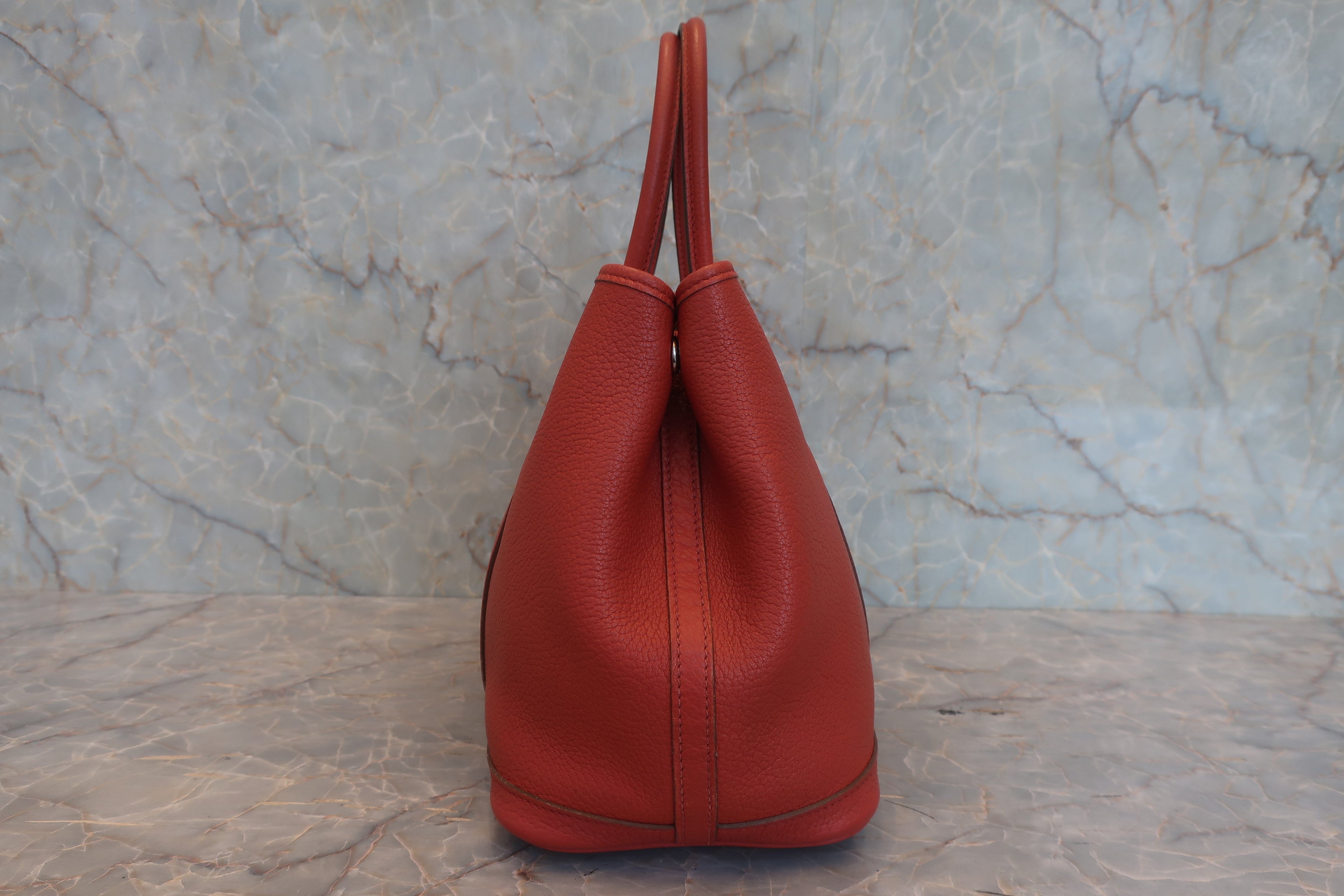 HERMES／エルメス ガーデンパーティＴＰＭ ネゴンダ ブリック □Q刻印 トートバッグ 800020103