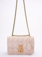Christian Dior Pink Small Flap Shoulder Bag Lambskin 2017