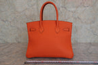 HERMES／エルメス バーキン30 トゴ オレンジ □H刻印 ハンドバッグ 800040148
