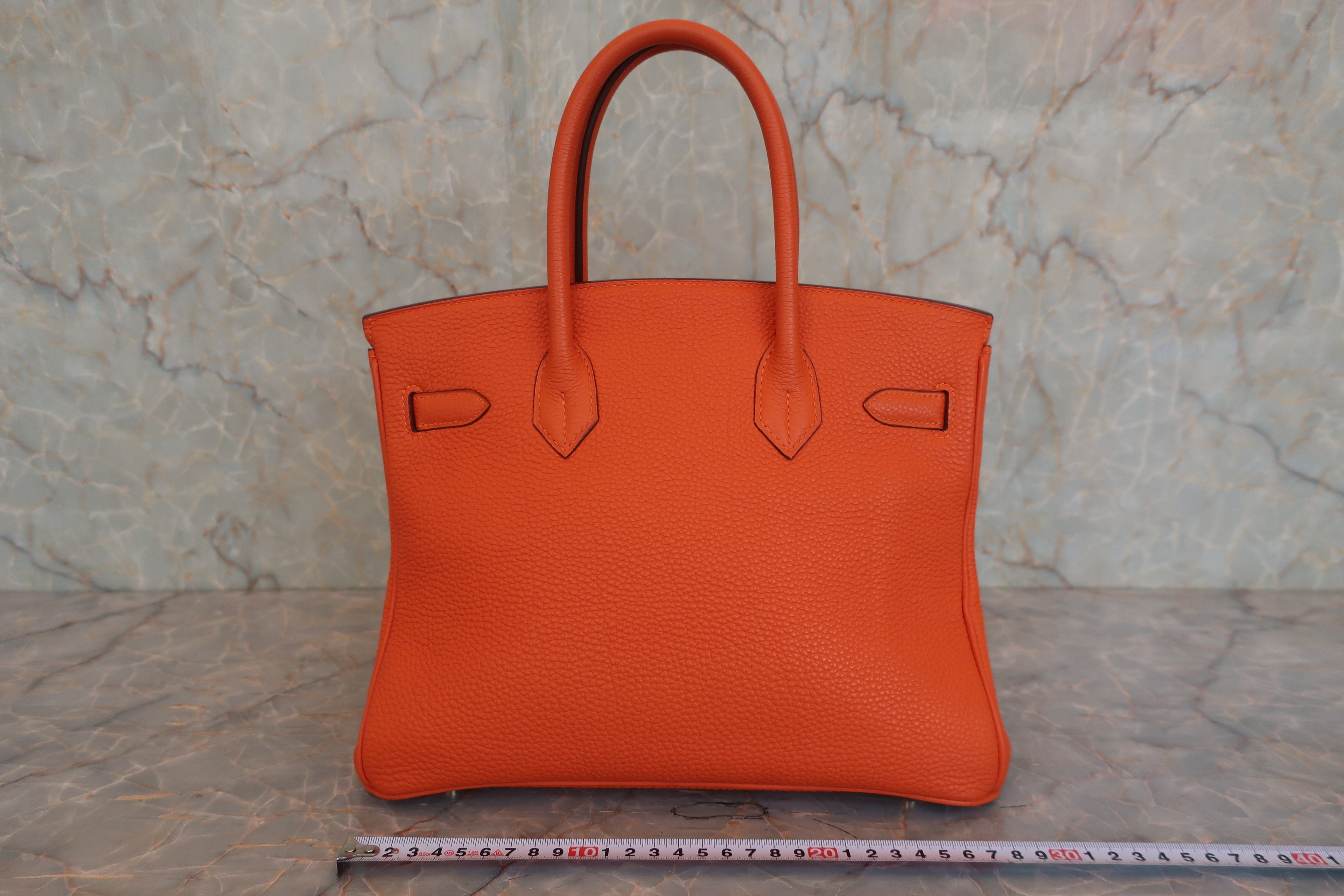 HERMES／エルメス バーキン30 トゴ オレンジ □H刻印 ハンドバッグ 800040148