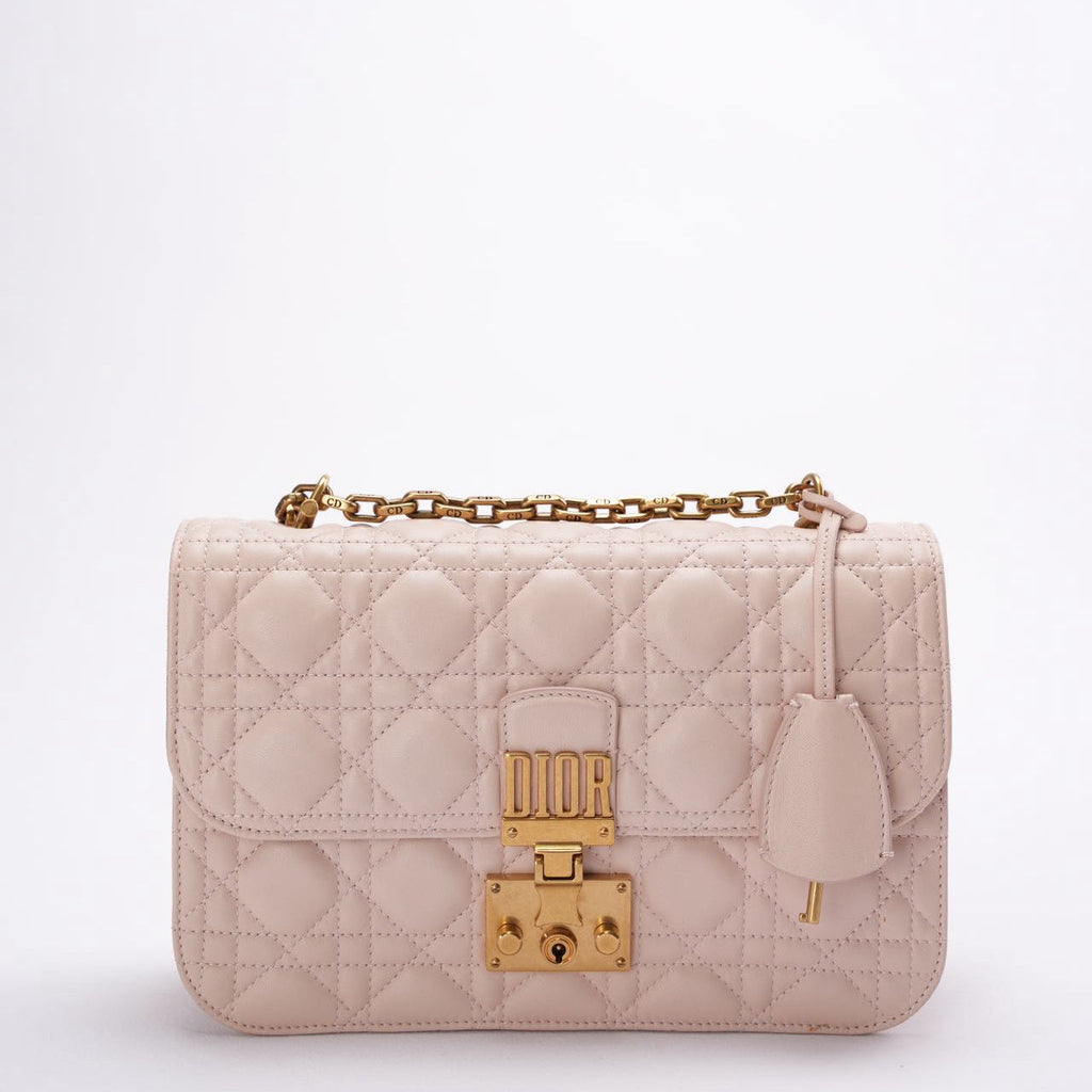 Christian Dior Pink Small Flap Shoulder Bag Lambskin 2017