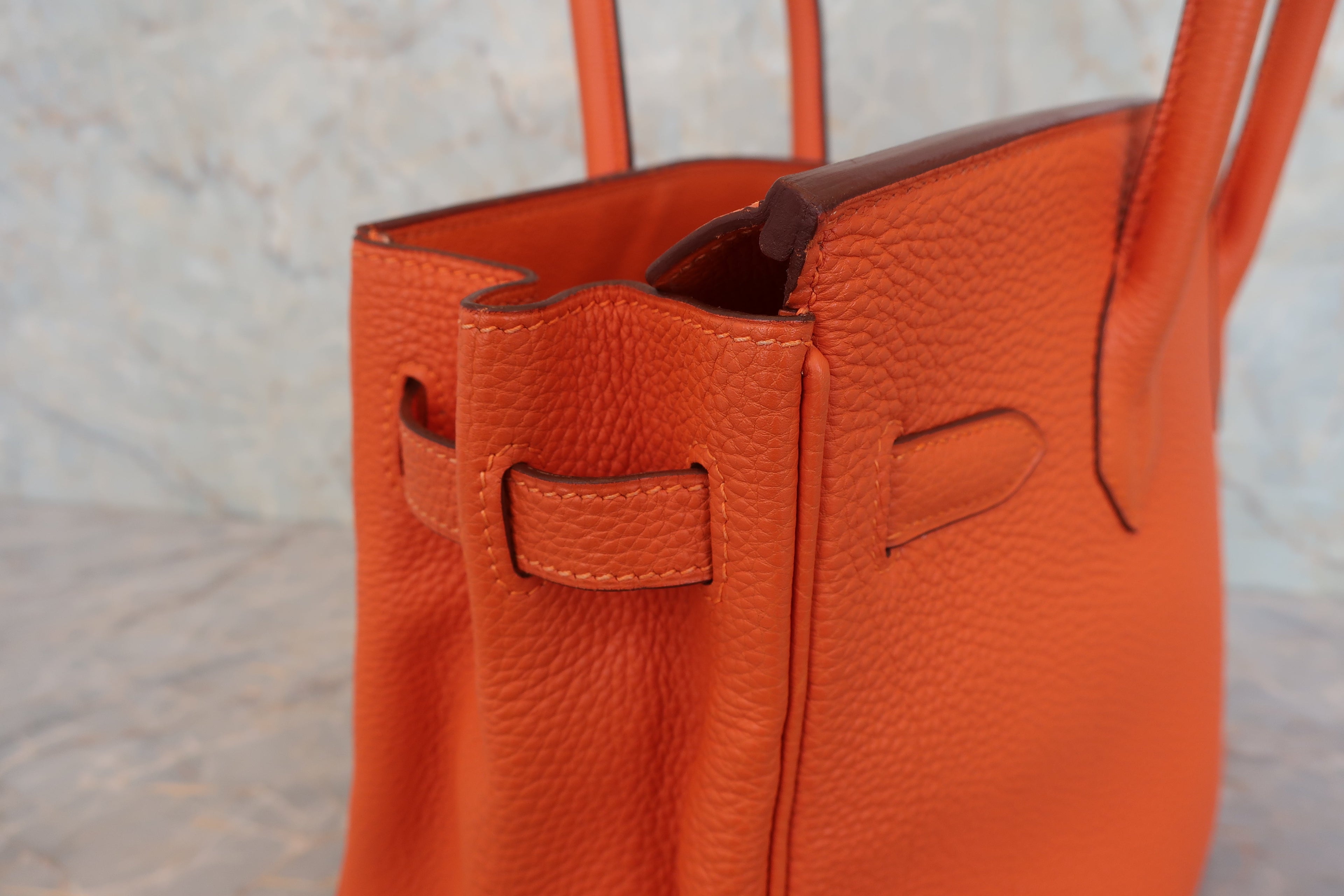 HERMES／エルメス バーキン30 トゴ オレンジ □H刻印 ハンドバッグ 800040148