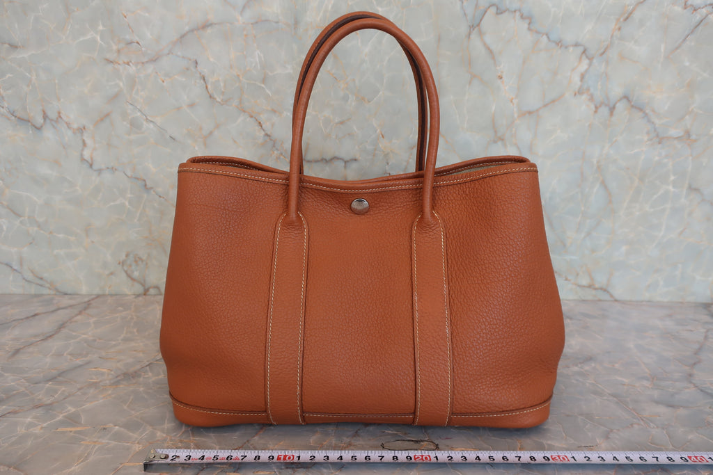 HERMES／エルメス ガーデンパーティＴＰＭ ネゴンダ ゴールド □K刻印 トートバッグ 800040173