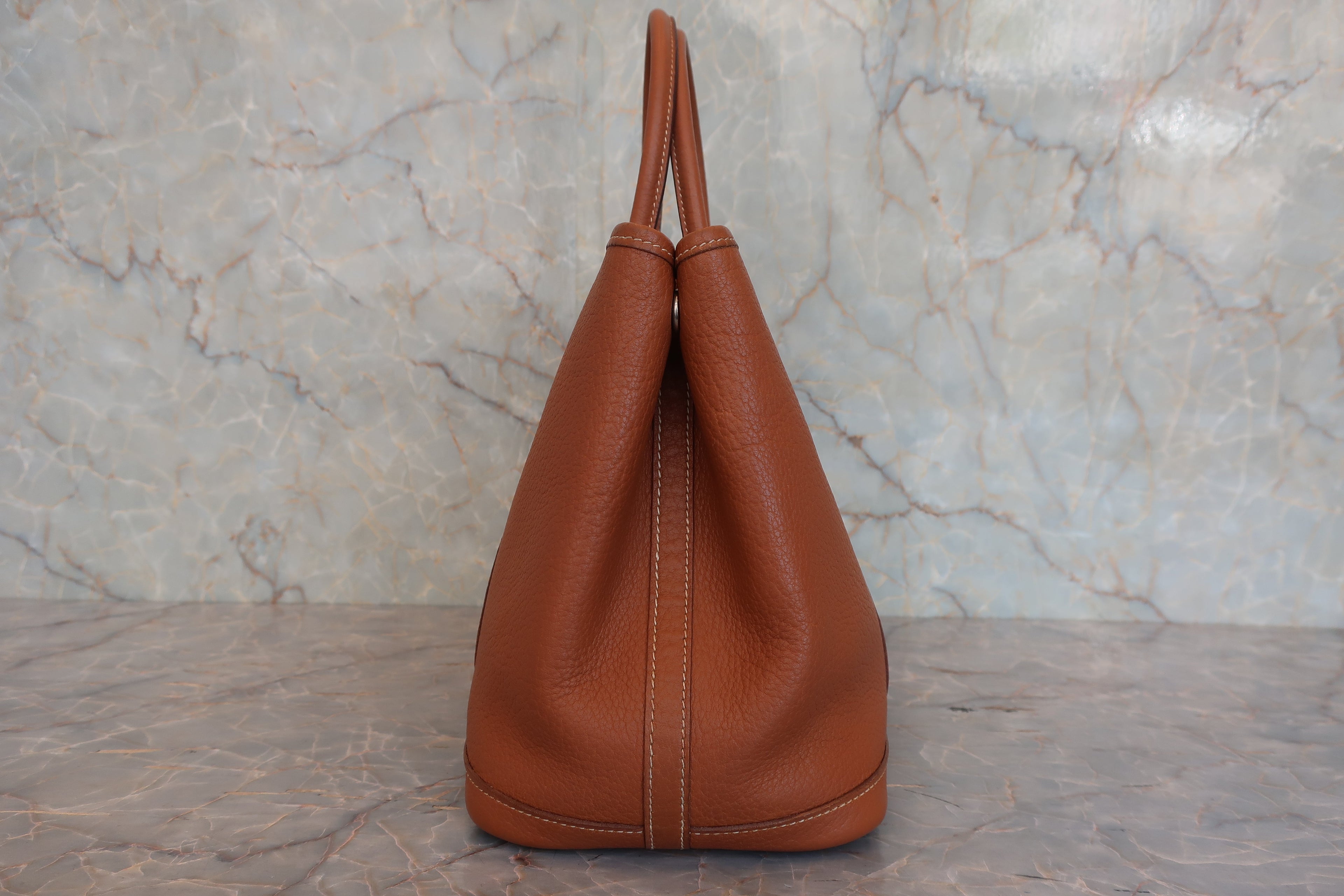 HERMES／エルメス ガーデンパーティＴＰＭ ネゴンダ ゴールド □K刻印 トートバッグ 800040173