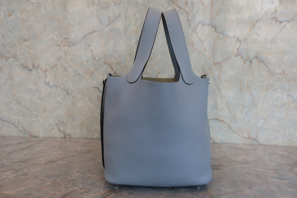 HERMES／エルメス ピコタンロックＰＭ トリヨンクレマンス ブルーラン □Q刻印 ハンドバッグ 800050017