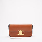Celine Brown Triomphe Calfskin Claude Shoulder Bag 2024