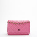 Chanel Classic Wallet on Chain (woc) Pink Yellow 2021
